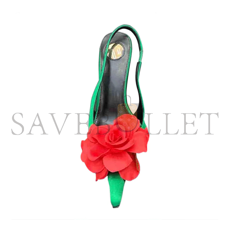 YSL FOTVA FLOWER HIGH HEEL SANDALS 306541